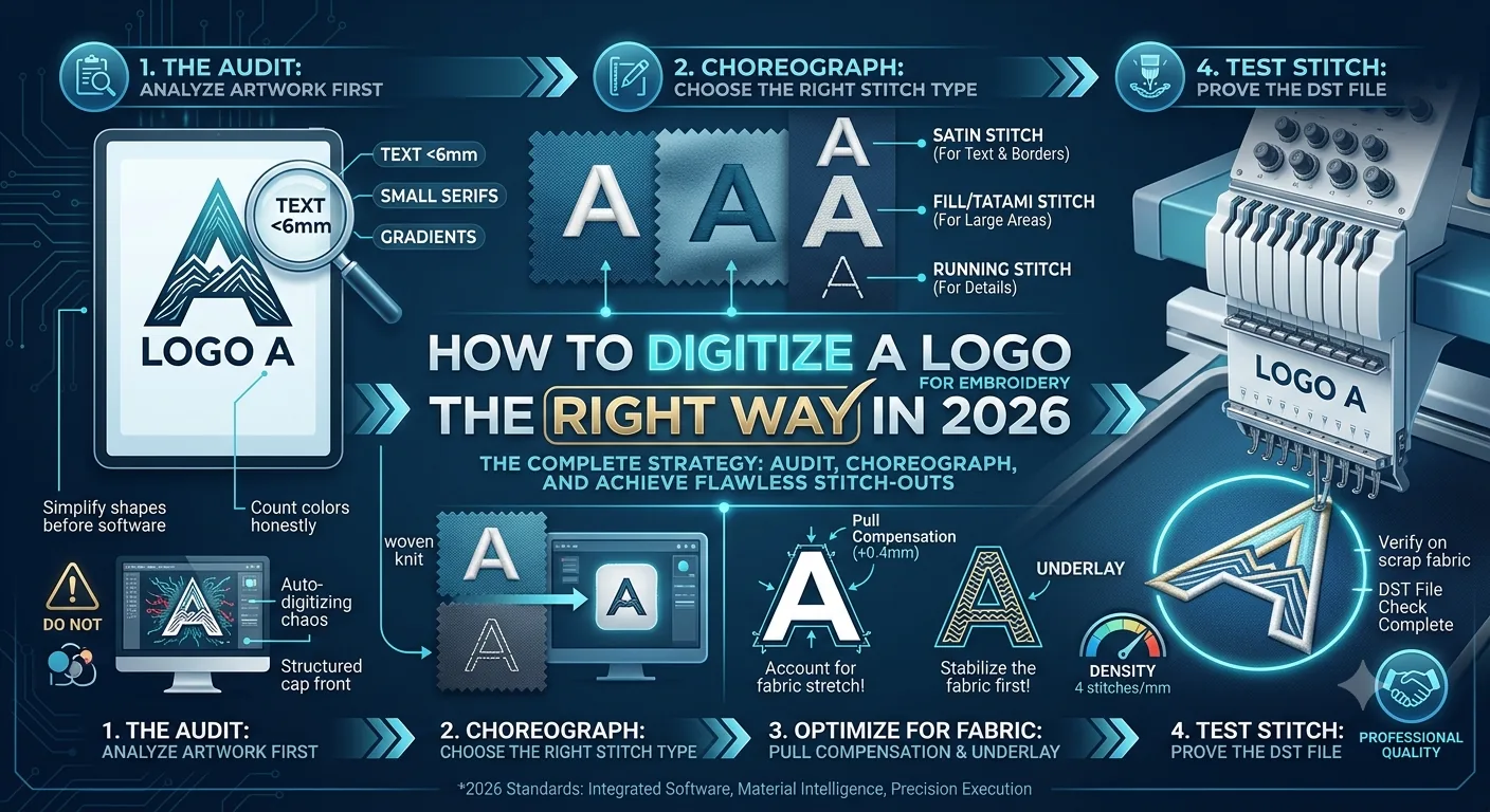 How to Digitize a Logo for Embroidery the Right Way in 2026