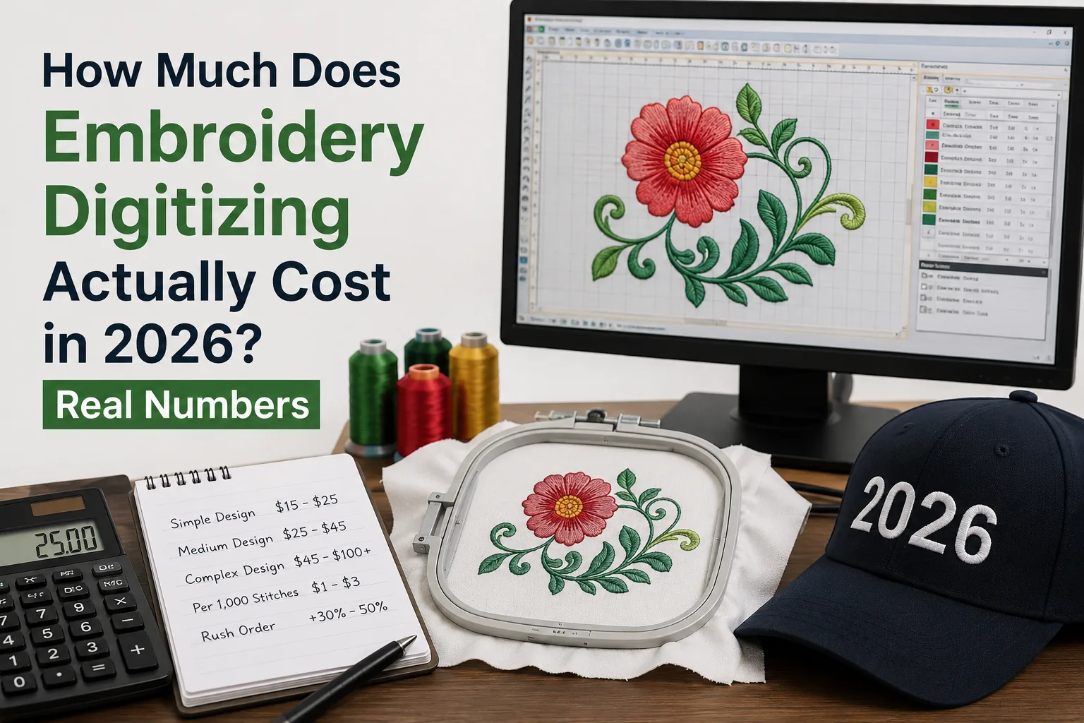 How Much Does Embroidery Digitizing Actually Cost in 2026? Real Numbers