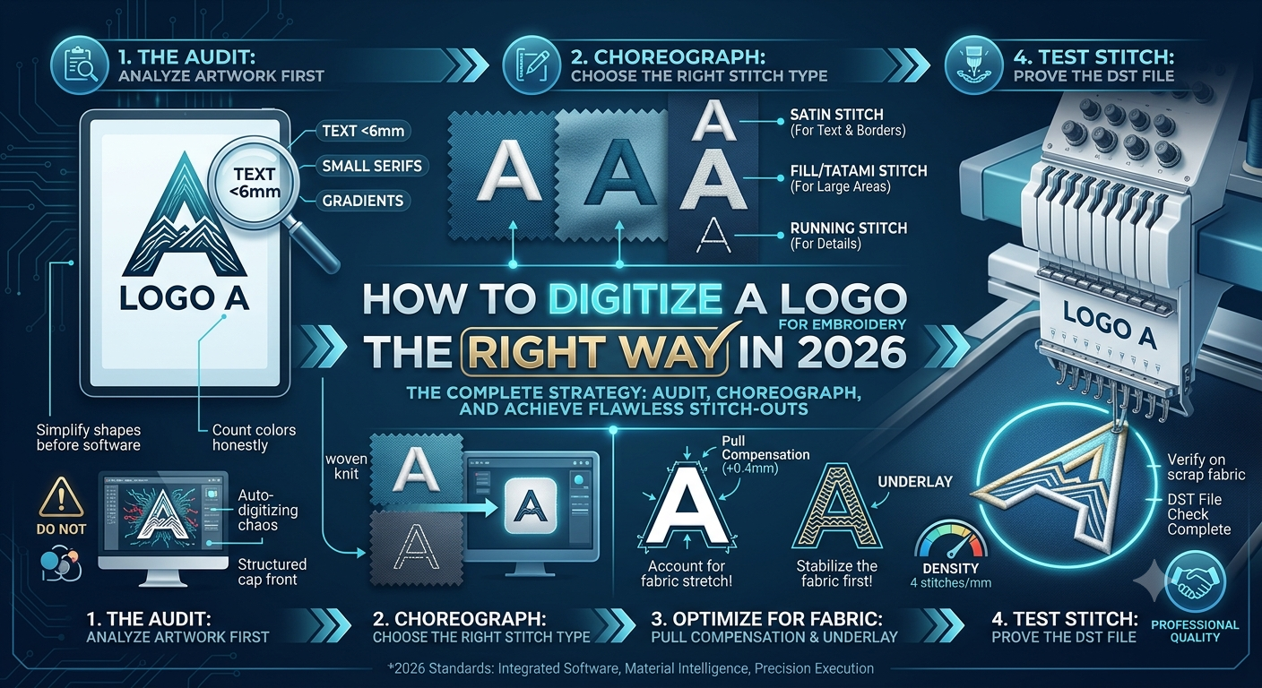 How to Digitize a Logo for Embroidery the Right Way in 2026