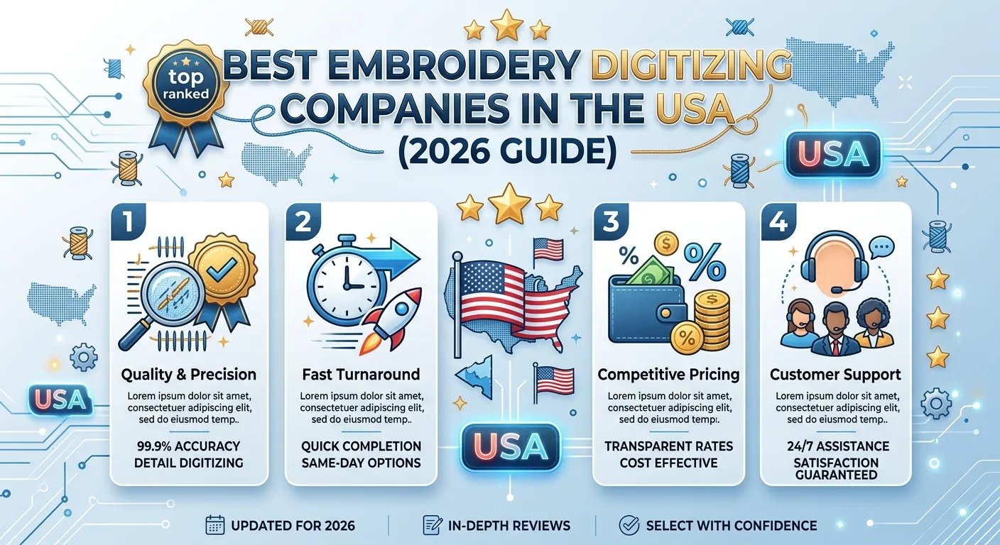 Best Embroidery Digitizing Companies in the USA (2026 Guide)